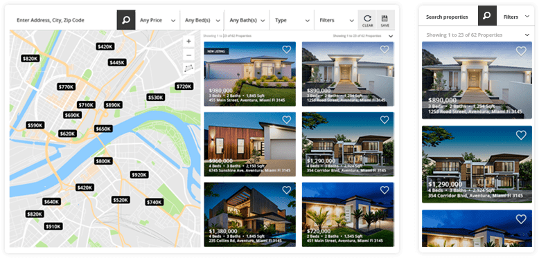 website desktop view vs responsive mobile view