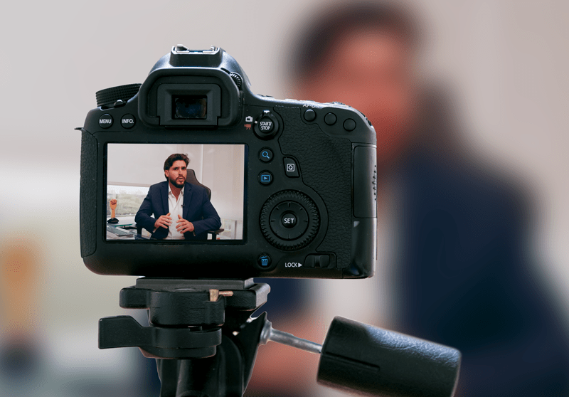 carlos concepcion in front of the camera to create a social media reel