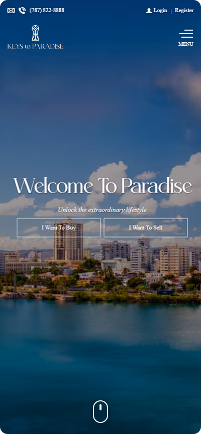Keys to Paradise Website Mobile