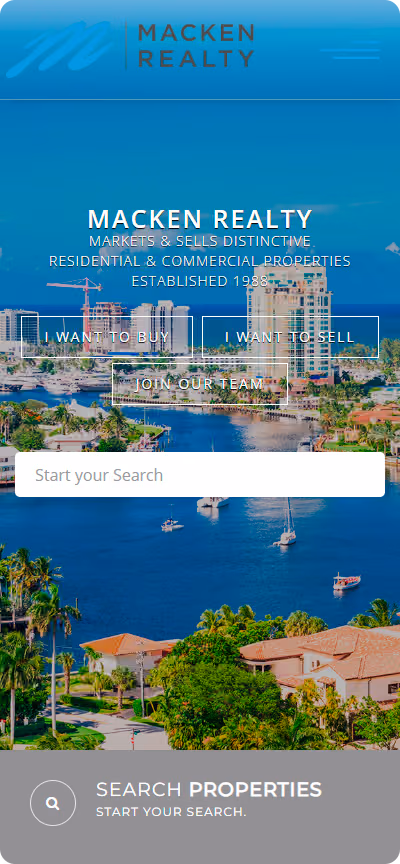 Macken Realty Website Mobile