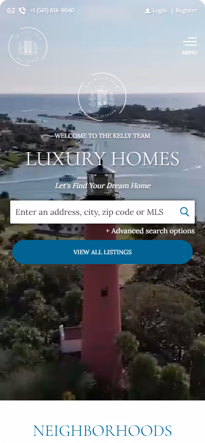 The Kelly Team Website Mobile