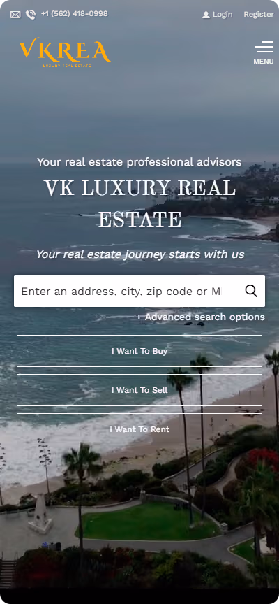 Vkrea Website Mobile