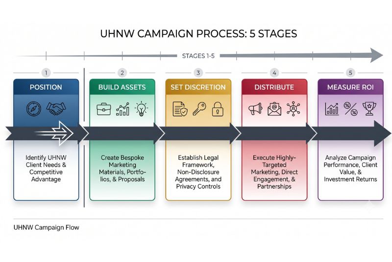 5-stage luxury real estate marketing plan framework for high-net-worth property campaigns